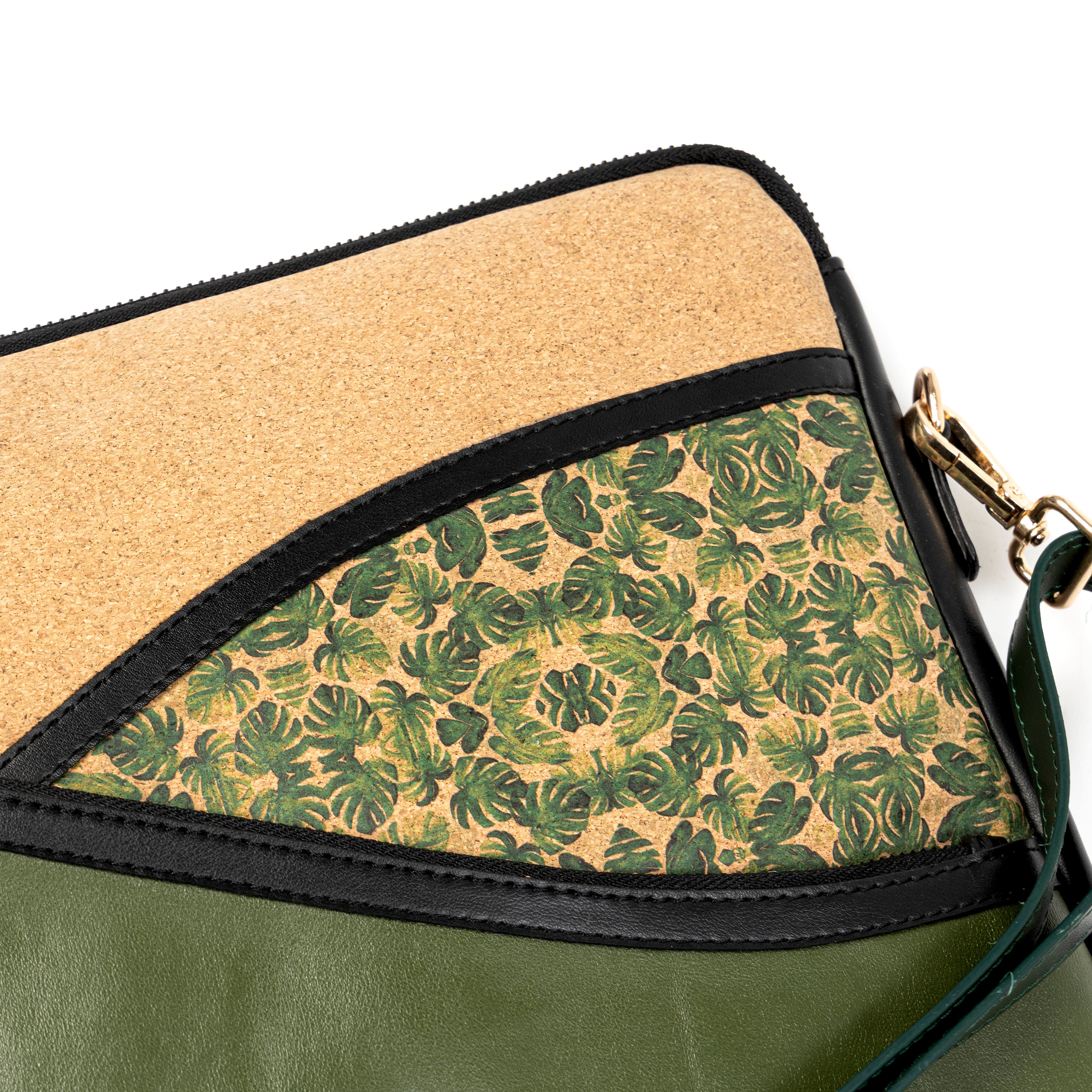 Acacia Vegan Leather Laptop Sleeve - Olive