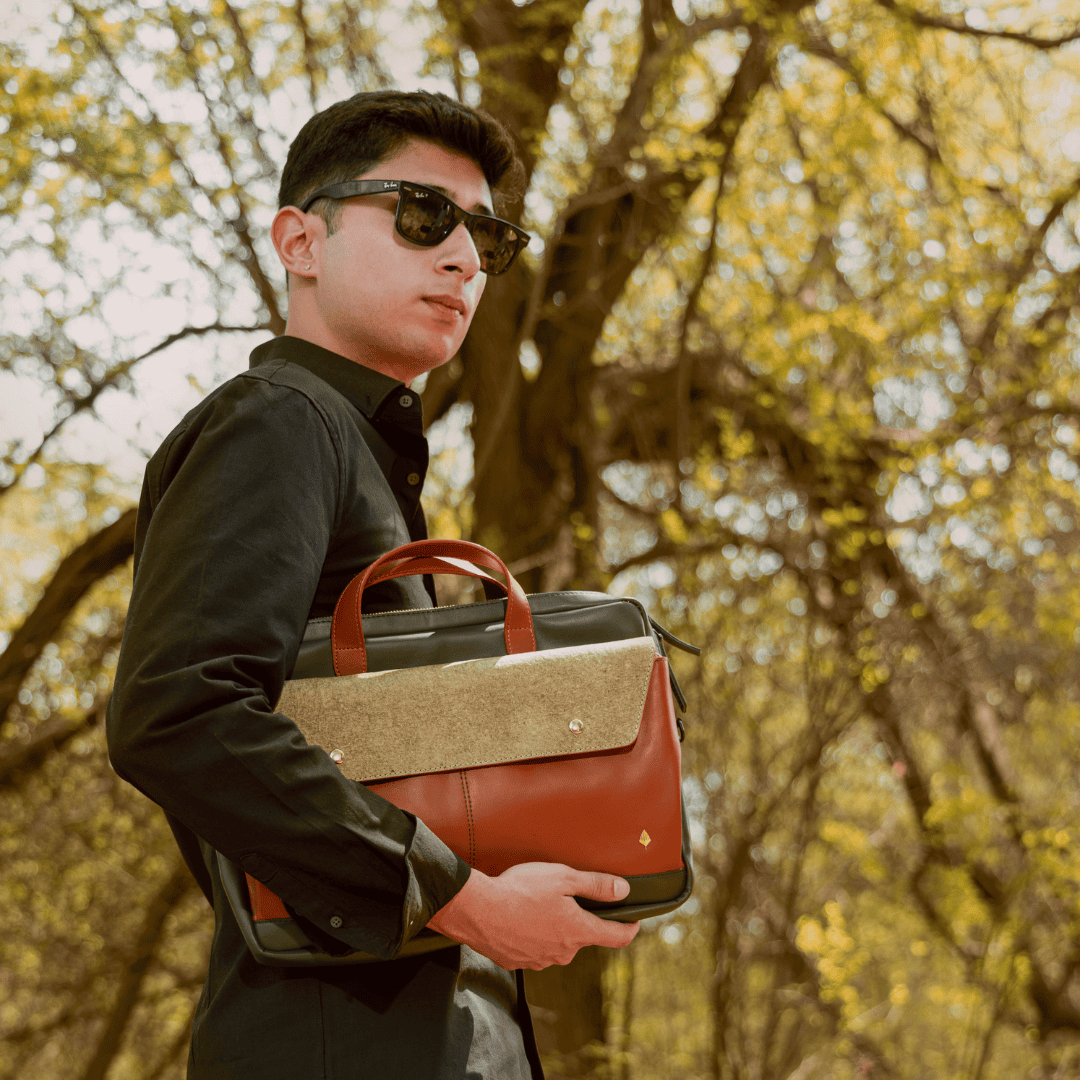 Willow Vegan Leather Laptop Sleeve - Tan