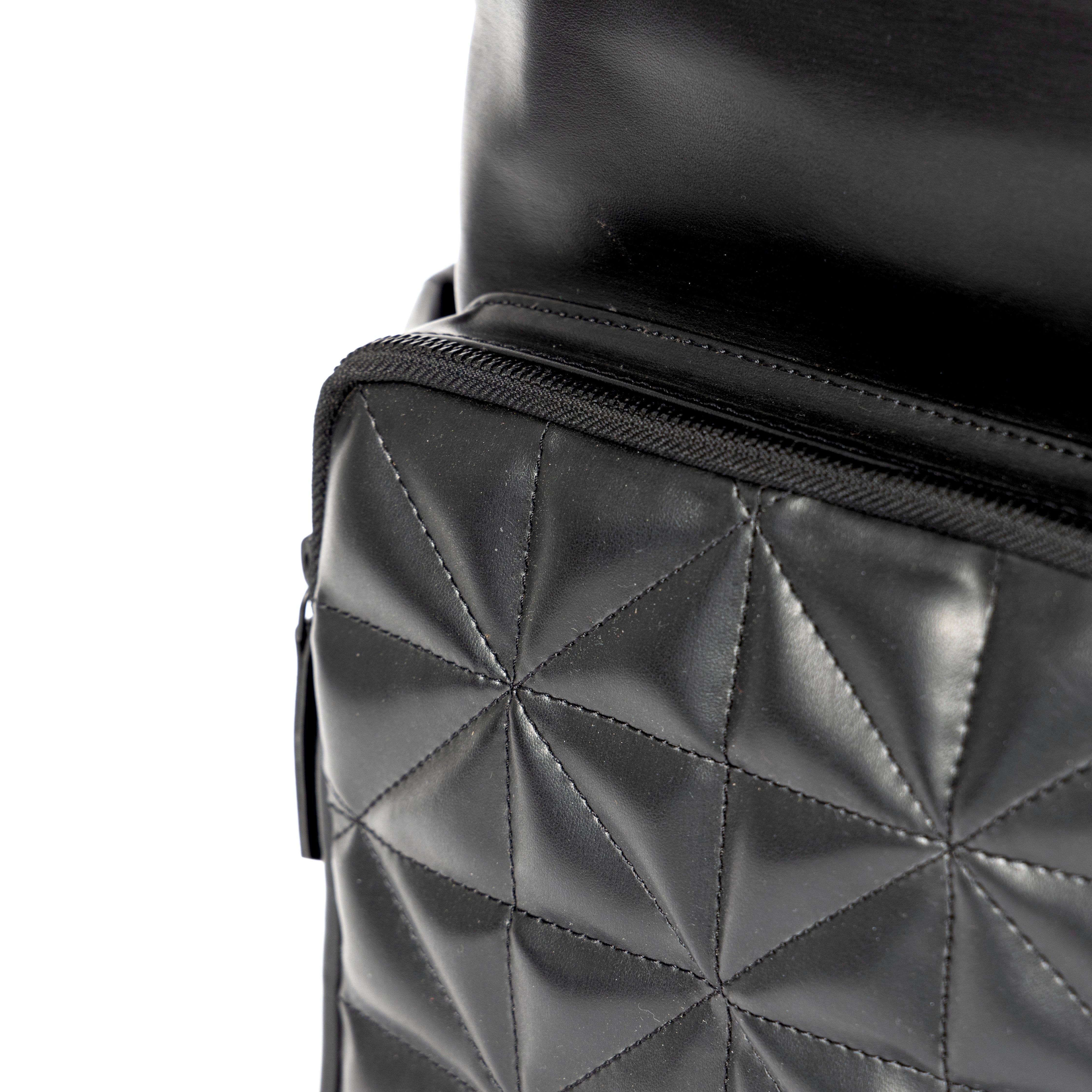 Elm Black Vegan Leather Backpack