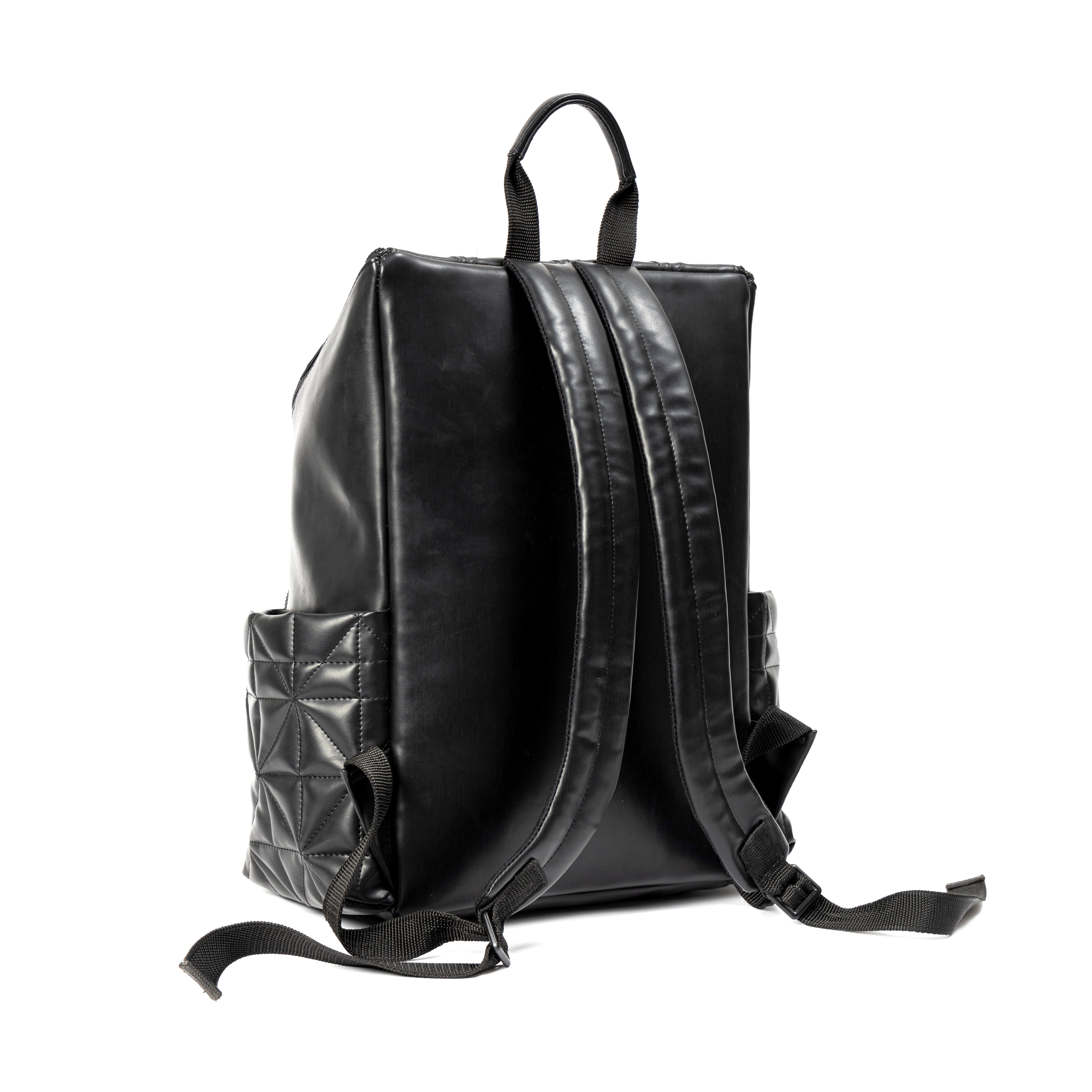 Elm Black Vegan Leather Backpack