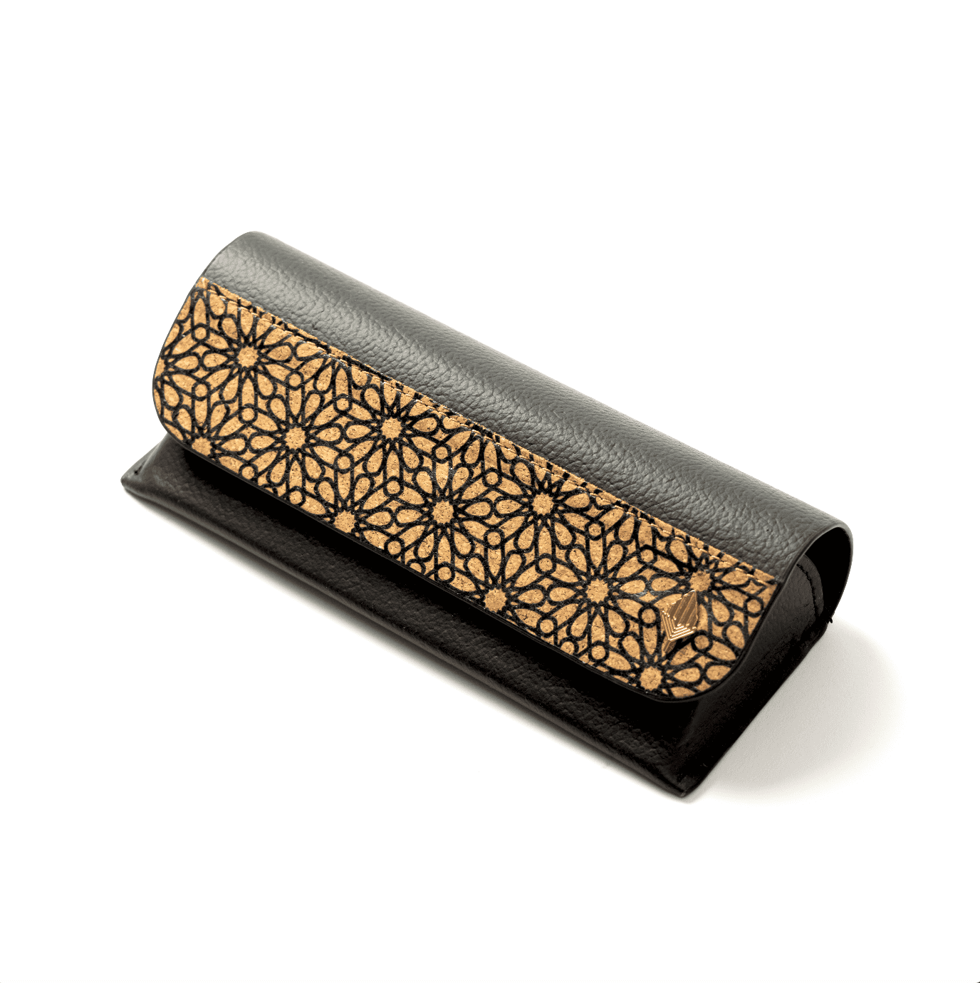 Handcrafted, Vegan Plant Leather Eyewear Case - Black