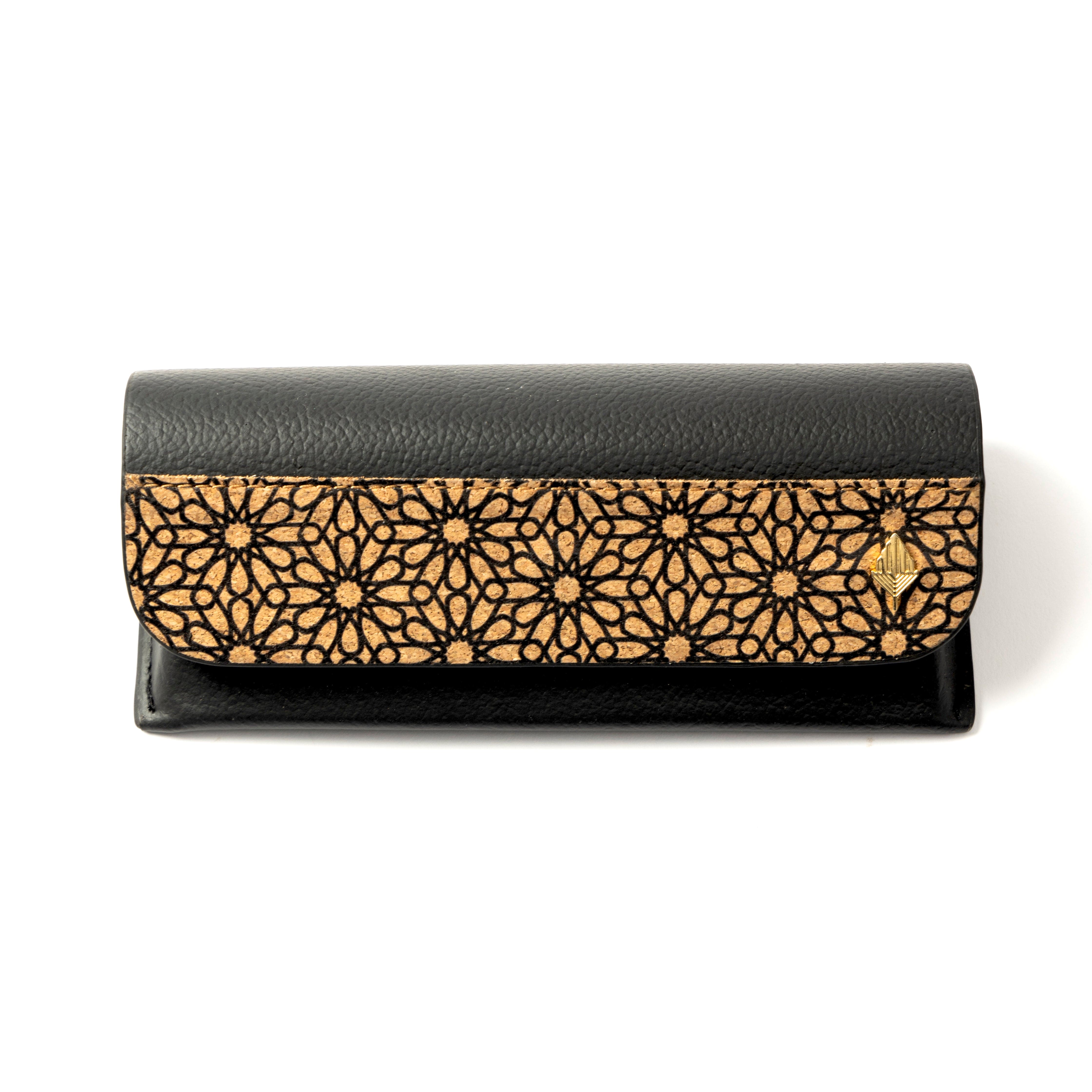 Handcrafted, Vegan Plant Leather Eyewear Case - Black