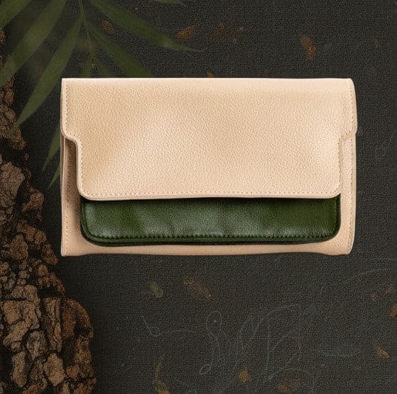 Fides – Almond & Green | Plant Leather Women’s Wallet