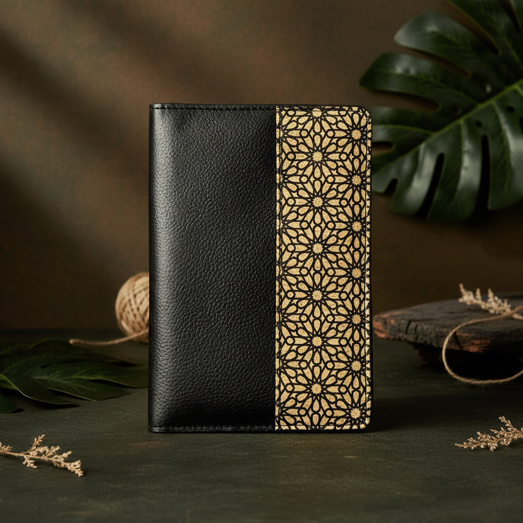 Sustainable Vegan Leather Passport Holder - Black