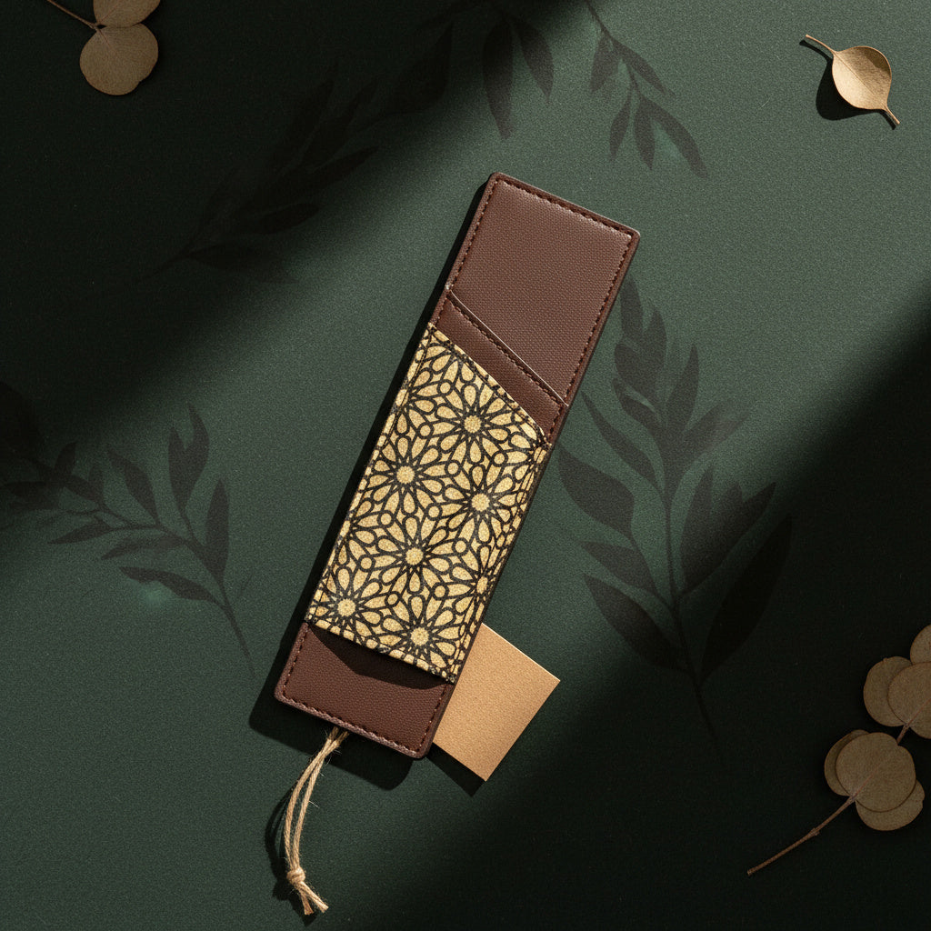 Handcrafted, Vegan Leather Pen Holder - Maroon