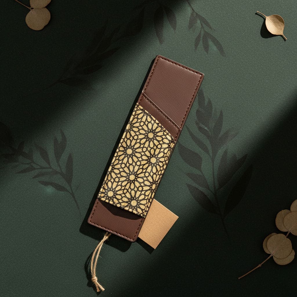 Plant Leather Pen Holder – Maroon