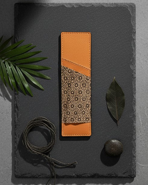 Handcrafted, Vegan Leather Pen Holder - Tan