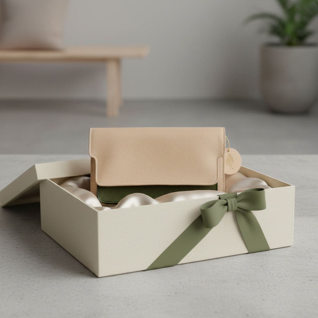 Fides – Almond & Green | Plant Leather Women’s Wallet