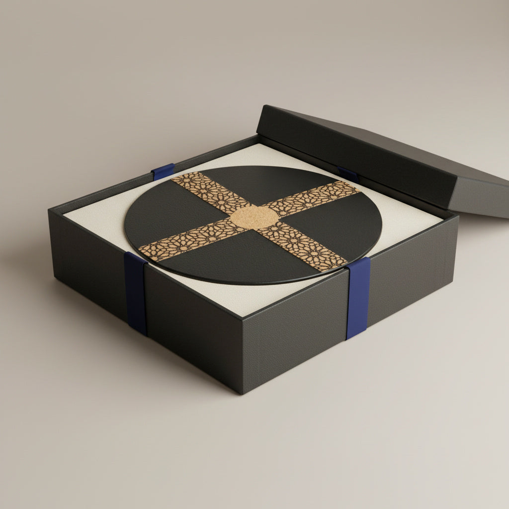 Versatile Mouse Pad - Black & Cork