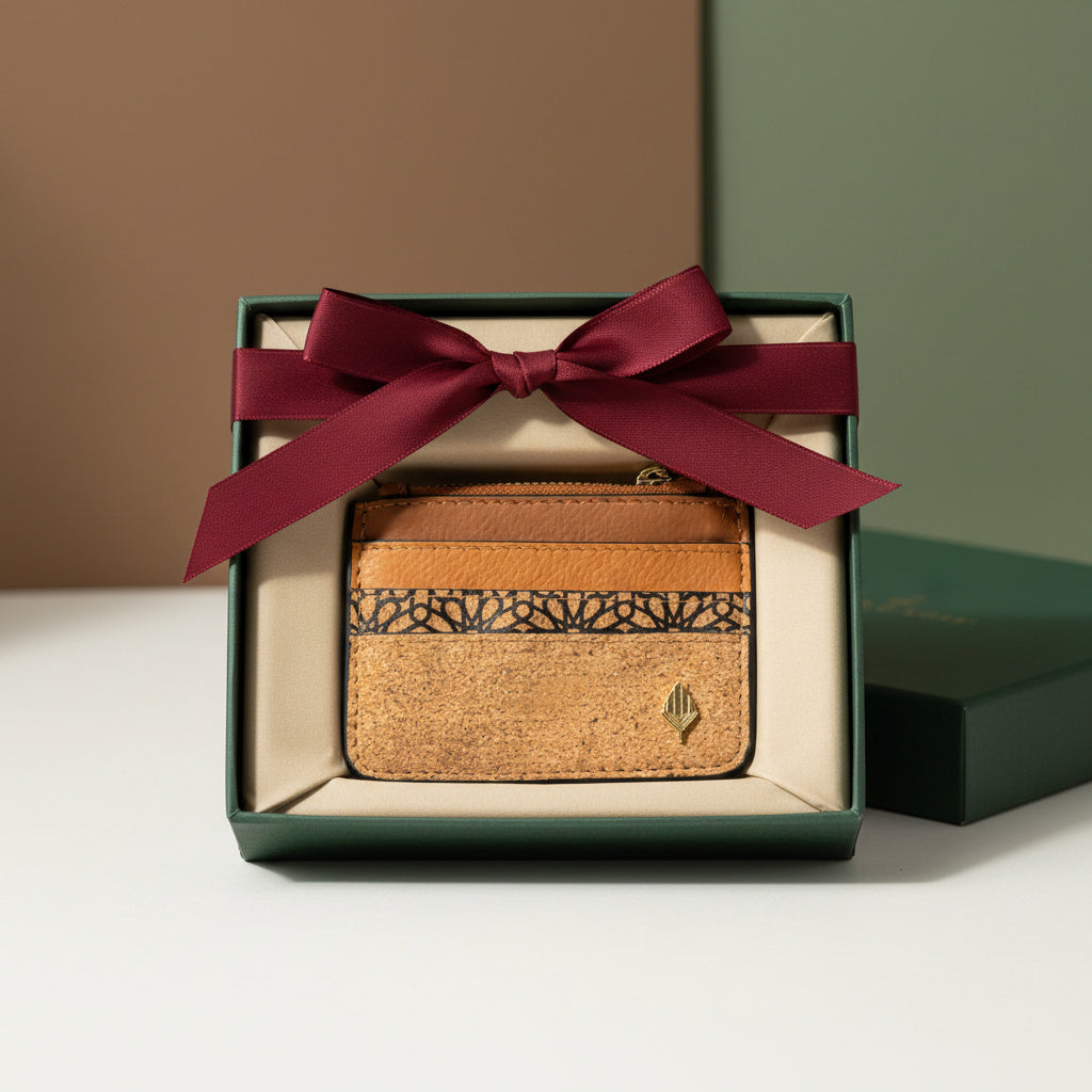 Iris Vegan Leather Cardholder - Tawny Brown, Tan Matt