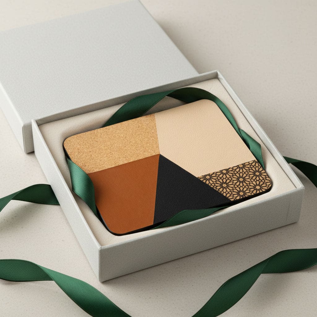 Versatile Neutral Plant Leather Mouse Pad