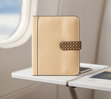 Plant Leather Diary & Pen Set – Almond