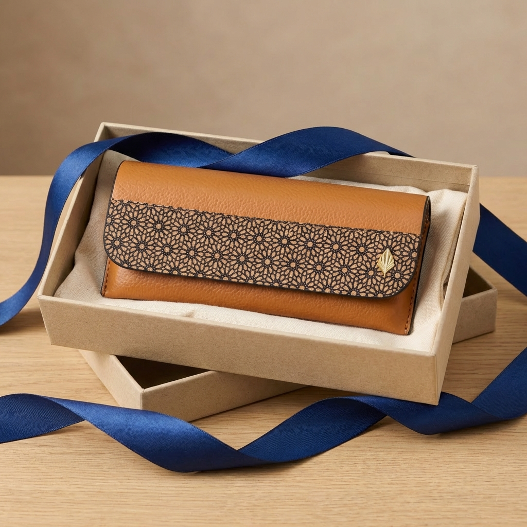 Handcrafted, Vegan Leather Eyewear Case - Tan