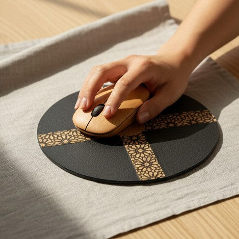 Versatile Mouse Pad - Black & Cork