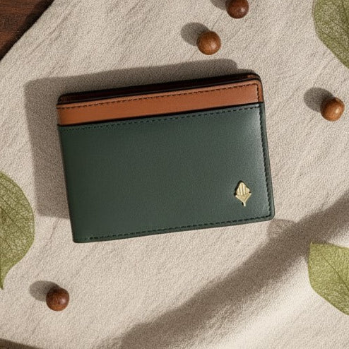 Vegan Leather Men's Wallet Zeus - Green
