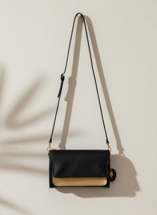Fides – Black & Gold | Plant Leather Women’s Wallet