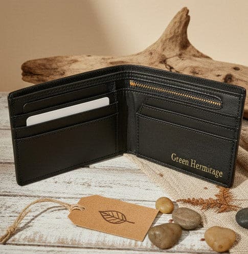 Helios – Black | Plant Leather Men’s Wallet