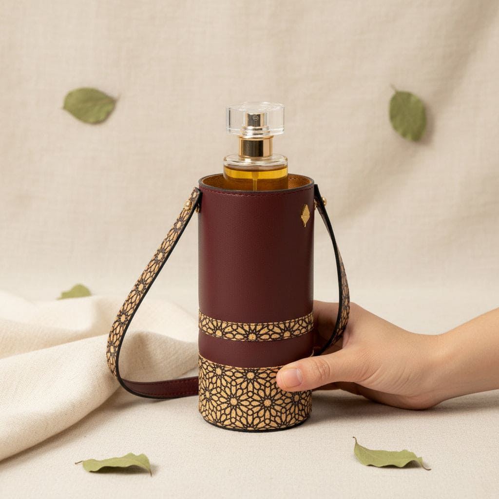 Rosa – Maroon | Plant Leather Wine Bottle Holder