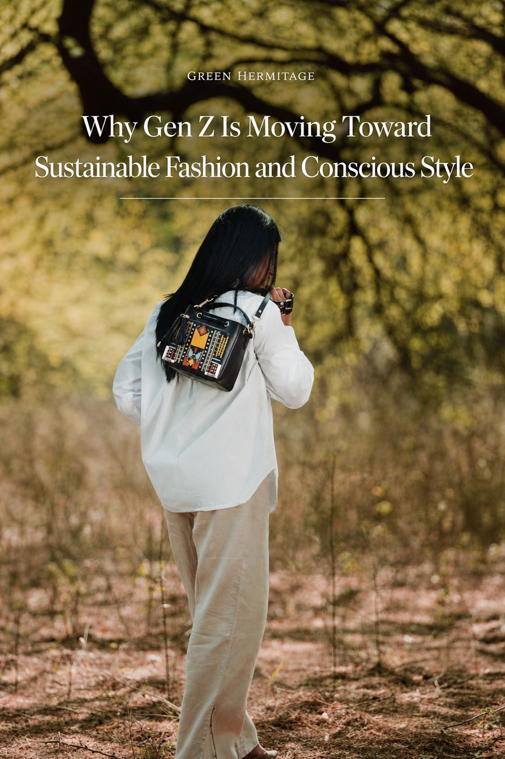 Women carrying elegant plant-based handbags representing conscious fashion, capsule wardrobes, and sustainable luxury lifestyle