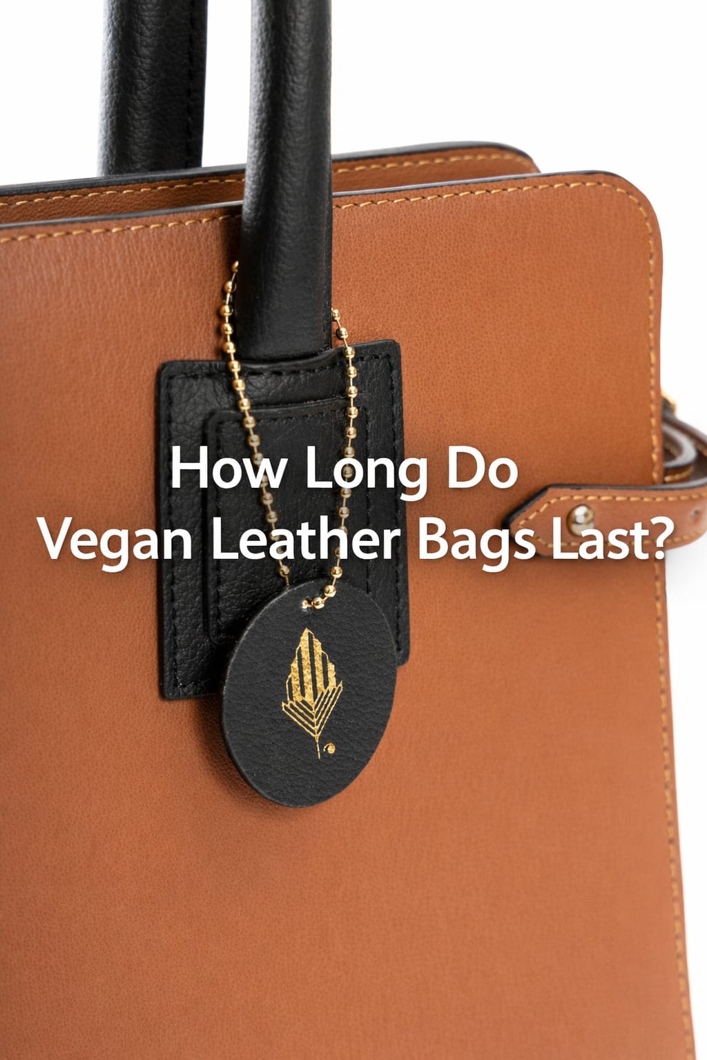 Close up of plant based vegan leather bag showing material texture and durability