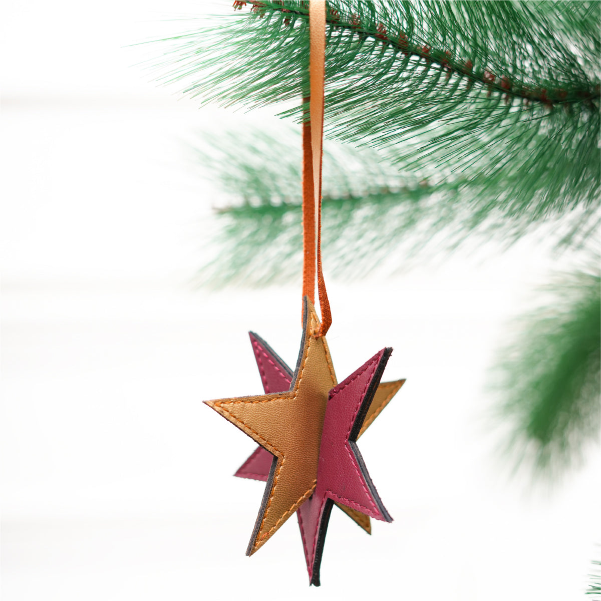 Handcrafted Christmas Ornaments - Orange Star