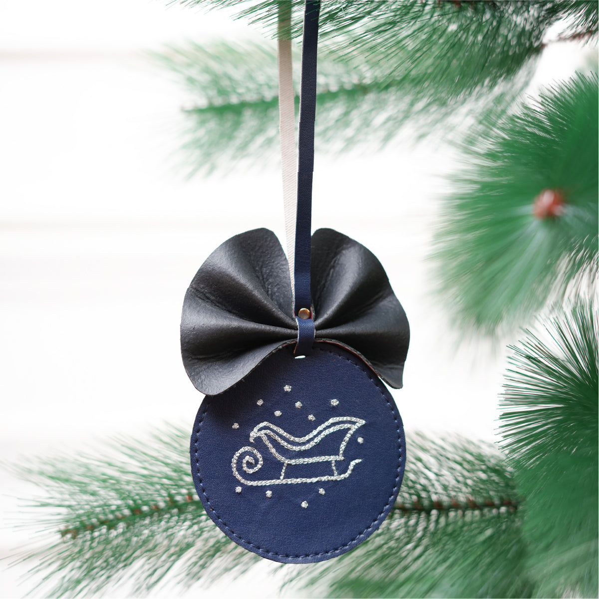 Handcrafted Christmas Ornaments - Sleigh Bulb