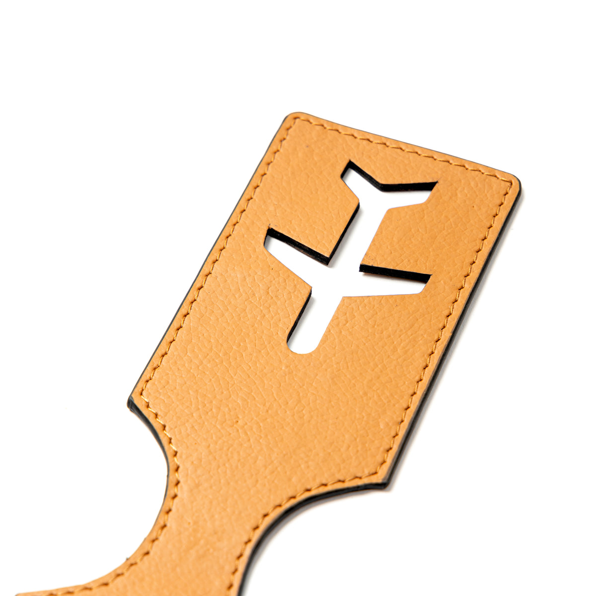 Airplane Vegan Leather Travel Tag - Tan Matt