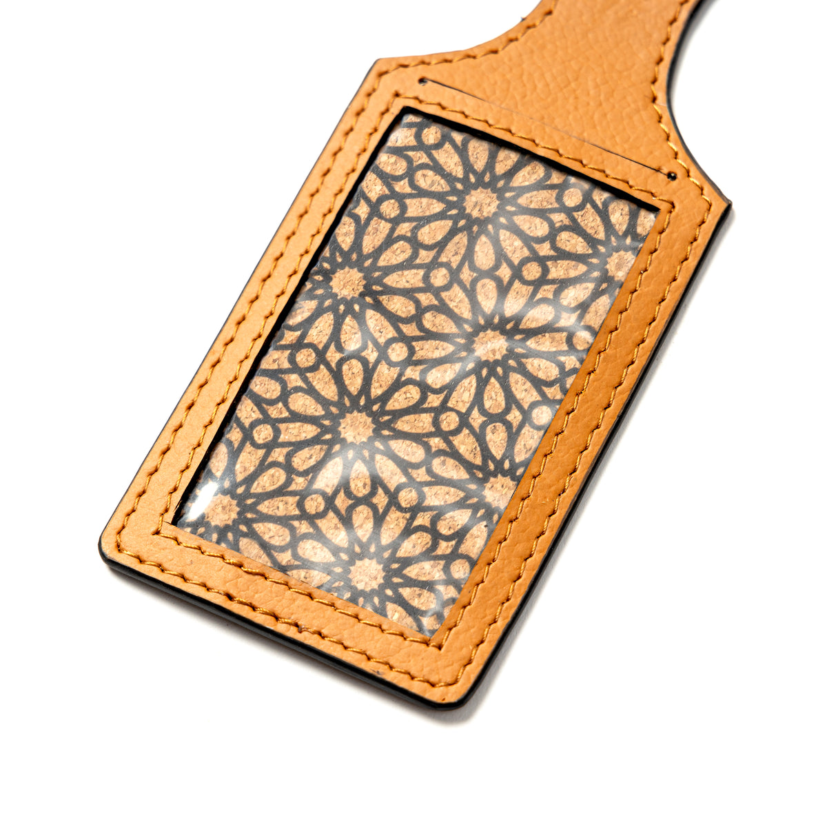 Airplane Vegan Leather Travel Tag - Tan Matt