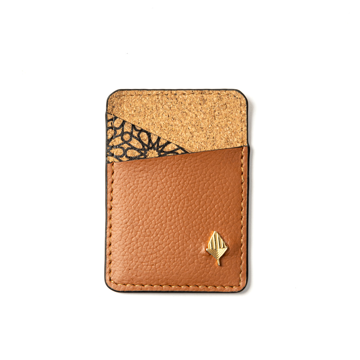 Theo Vegan Leather Cardholder - Tawny Brown