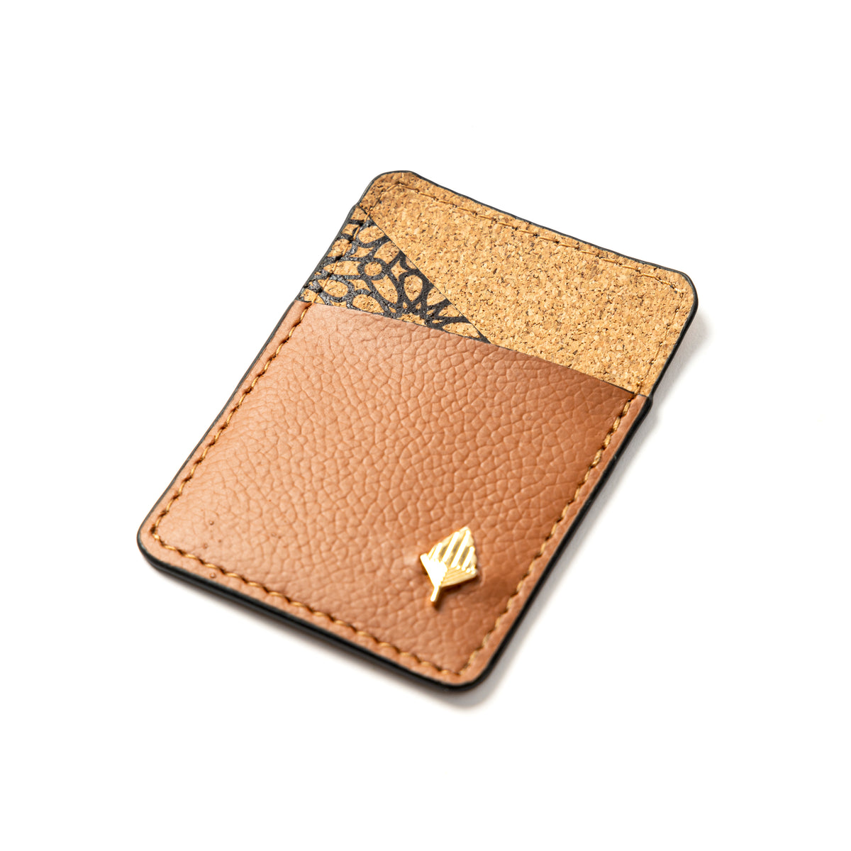 Theo Vegan Leather Cardholder - Tawny Brown