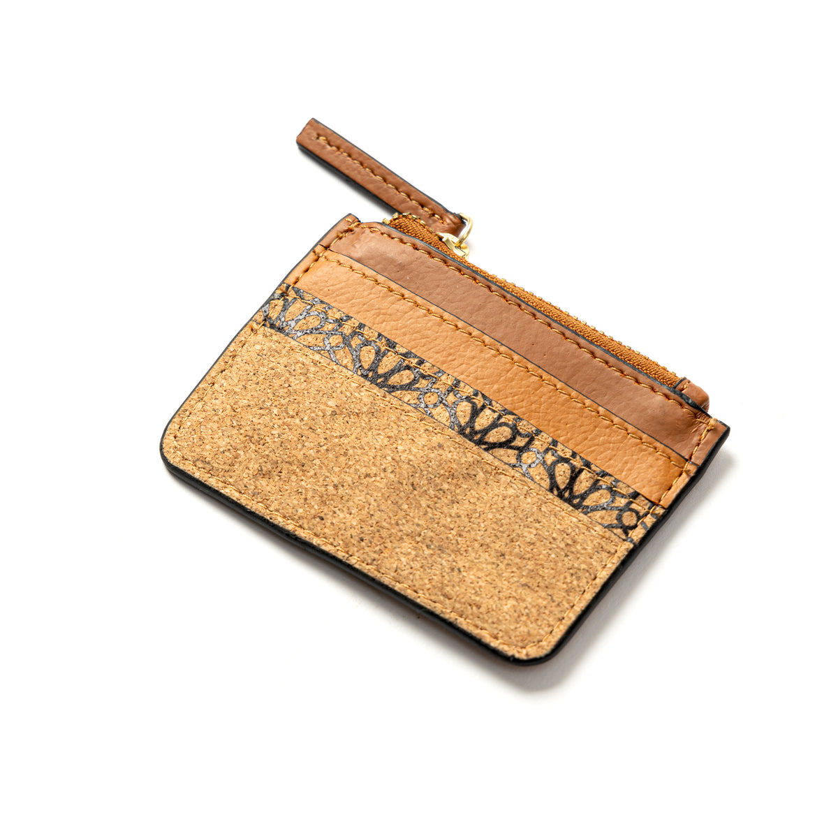 Iris Vegan Leather Cardholder - Tawny Brown, Tan Matt