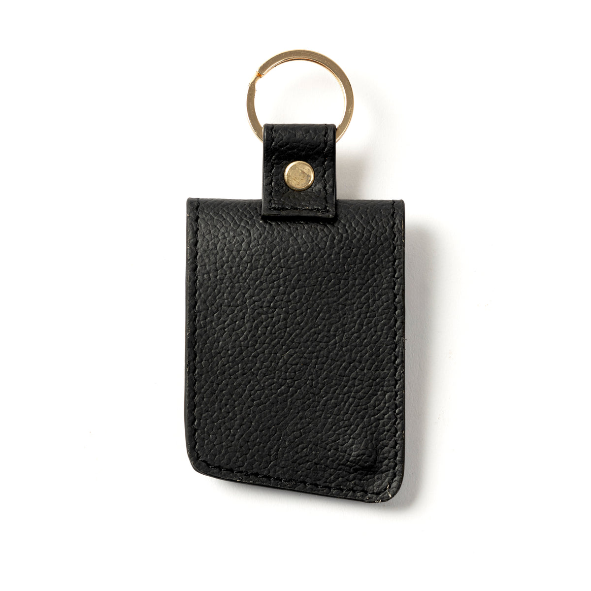 Handcrafted Vegan Leather Keychain - Black