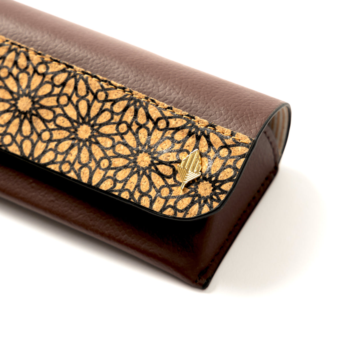 Handcrafted, Vegan Leather Eyewear Case - Brown