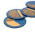 Vegan Leather Coasters Set - Blue