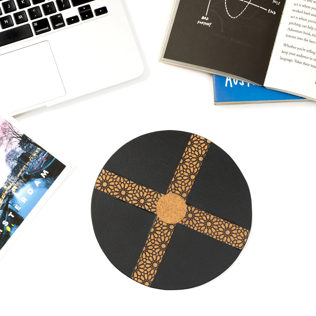 Versatile Mouse Pad - Black &amp; Cork