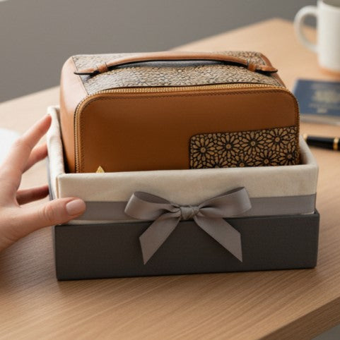 Plant Leather Travel Utility Kit – Tan Matt