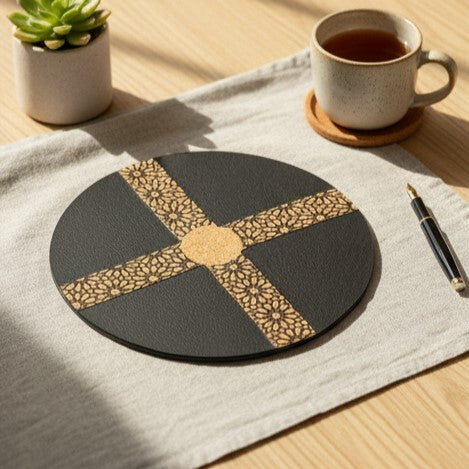 Versatile Mouse Pad - Black & Cork