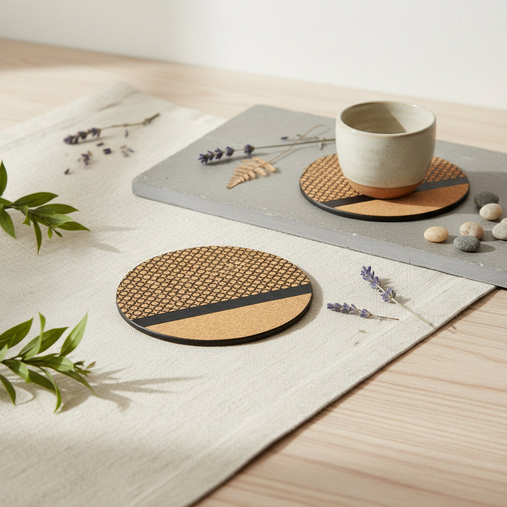 Versatile Blue Plant Leather Mouse Pad