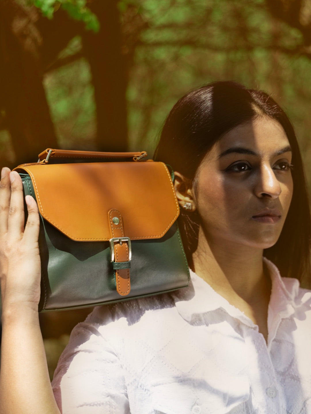 Juniper Vegan Leather Sling Bag - Green