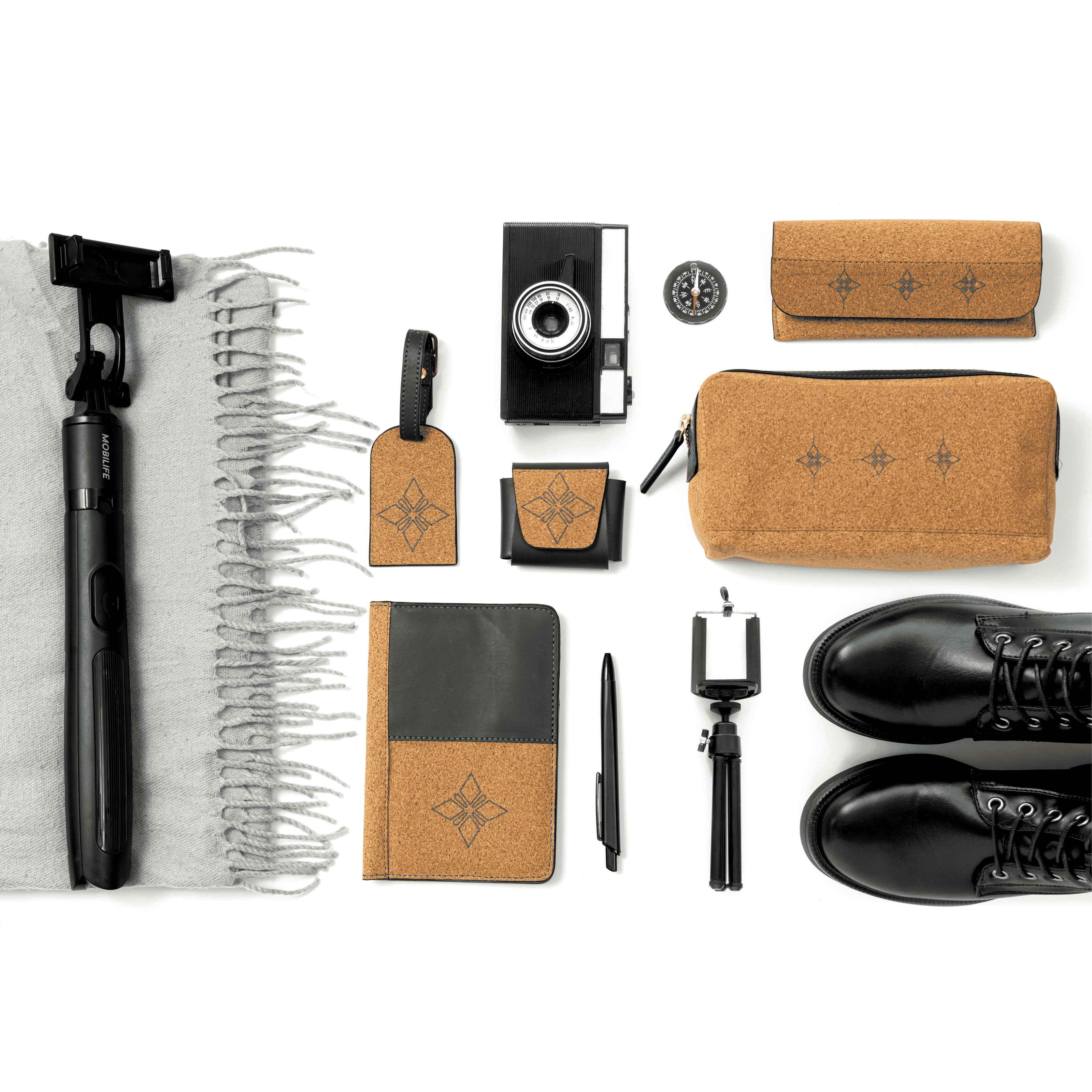 Basil Holiday Travel Set – Plant Leather Travel Essentials