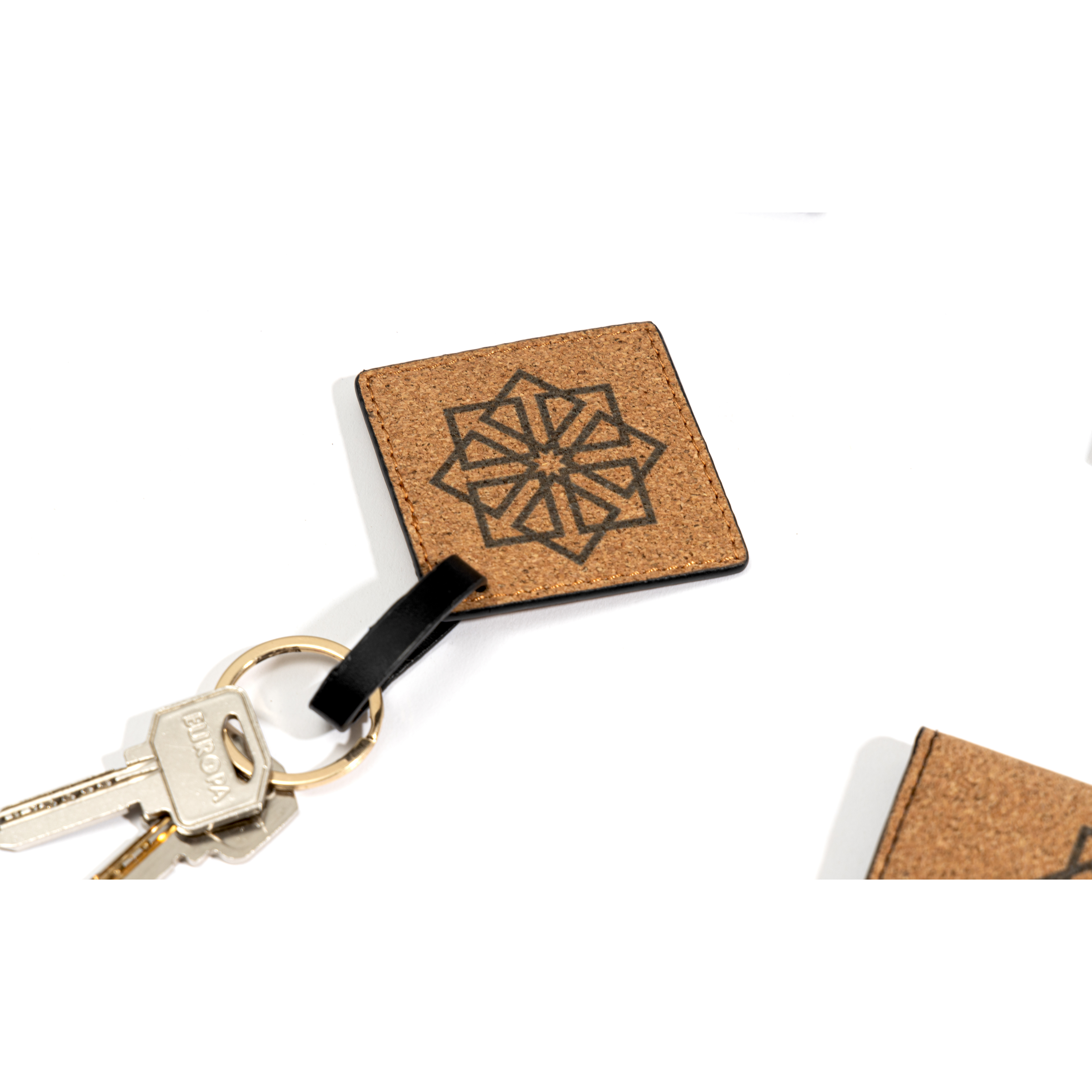 Plant leather keychain accessory from Green Hermitage work essentials gift set