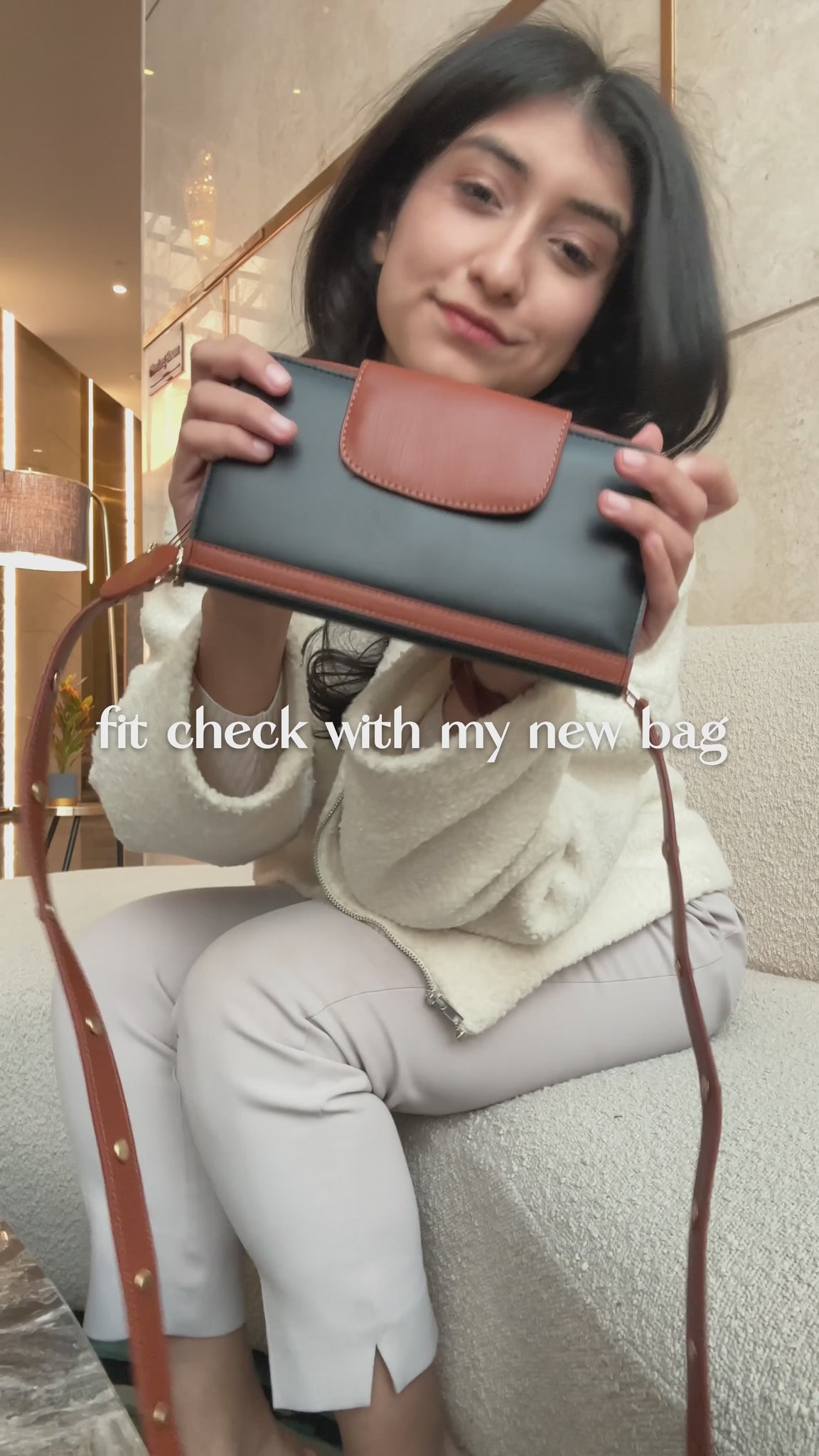 cybele bag from green hermitage in the video with model 